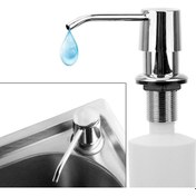 Resim Dahili Losyon Pompası Plastik Sıvı Sabun Şişesi Banyo Ve Mutfak İçin Sıvı Sabun Organizatör Mutfak Lavabo Sabunluk 