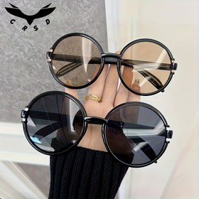 Resim 1 adet Şık Retro Yuvarlak Moda Gözlük Kadınlar ve Erkekler için - Sevimli Şeker Renkleri, Dayanıklı PC Çerçeve, Günlük Giyim için Mükemmel 