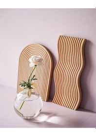 Resim Ahşap Oymalı Gökkuşağı Sunum Tepsisi Ve Kesme Tahtası 3’Lü Ahşap 