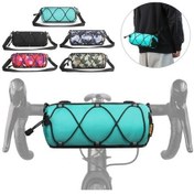 Resim Dancemonkey Rhinowalk Rk9103 2.4l Dayanıklı Bisiklet Gidon Çantası, Kamuflaj Yeşil Yeşil 