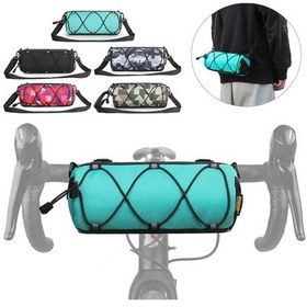 Resim Dancemonkey Rhinowalk Rk9103 2.4l Dayanıklı Bisiklet Gidon Çantası, Kamuflaj Yeşil Yeşil 