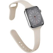Resim iOs Uyumlu İçin İnce Kayış Saat Kayışı 44mm 40mm 38mm 42mm Ultra 49mm Silikon 33 Starlight 38mm 40mm 41mm 
