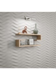 Resim Moobs Home U Model Raf Seti 2li Atlantik Çam Dekoratif Raf Atlantik Çam 