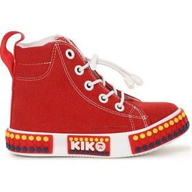Resim Kiko Kids Gamel Günlük Lastikli Kız Bebek Bot Ayakkabı Kırmızı 
