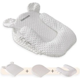 Resim Sunveno U Şekilli Bebek Yastığı + 10 & 15 Eğim Pedi, Polimer Dolgu, Anti-dökülmeli Yastık Kılıfı Çok Renkli 