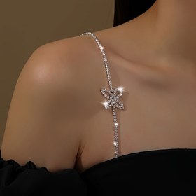 Resim 2 adet Şık minimalist kelebek vücut zinciri, modaya uygun ve seksi görünmez omuz askısı, ayarlanabilir omuz zincir aksesuarları. Partiler & Tatiller için mükemmel. Tatil iç çamaşırı, Düğün sütyen aksesuarı, Lüks iç giyim, Şık metal bitiş 
