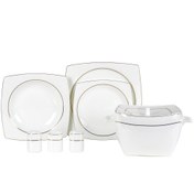 Resim Korkmaz Bone Collection 60 Parça Kare Yemek Takımı A8460 