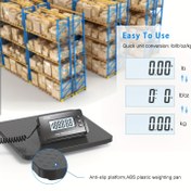 Resim Yüksek Kapasiteli SF-880 Dijital Posta Terazisi, 199.58 KG Taşıma Kapasitesi, Kaymaz Tabanlı ABS Platform, Büyük LCD Ekran, Yüksek Hassasiyetli Gerilim Ölçer Sensörü - Otomatik Sıfırlama/Kapanma, Çoklu Birim (oz/lb/kg) Modu, 4 AA Pil Dahil 