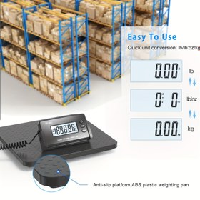 Resim Yüksek Kapasiteli SF-880 Dijital Posta Terazisi, 199.58 KG Taşıma Kapasitesi, Kaymaz Tabanlı ABS Platform, Büyük LCD Ekran, Yüksek Hassasiyetli Gerilim Ölçer Sensörü - Otomatik Sıfırlama/Kapanma, Çoklu Birim (oz/lb/kg) Modu, 4 AA Pil Dahil 