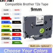 Resim Tze-621, Tze-221 9Mm Laminated Etiketler için Uyumlu Brother Ptouch Yazıcı Modelleri D220, D210, D600, D215E, H111, H110, D200, P700, H100, 2040 ve 1280 dahil. 