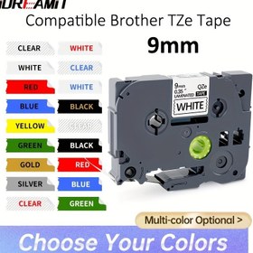 Resim Tze-621, Tze-221 9Mm Laminated Etiketler için Uyumlu Brother Ptouch Yazıcı Modelleri D220, D210, D600, D215E, H111, H110, D200, P700, H100, 2040 ve 1280 dahil. 