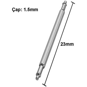 Resim Koodmax 30 Adet Paslanmaz Çelik Yaylı Kol Saati Kordon Pimi Susta - 1.5mm 23mm 