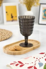 Resim Allegra Füme Kadeh Bardak - 450 ml Tekli Akrilik Malzeme - Cam Değildir Kırılmaya Dayanıklı 