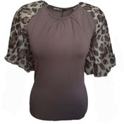Resim Pink Dreams Pink Dream Fashion Kadın Penye Bluz P-02091 - Vizon - L 