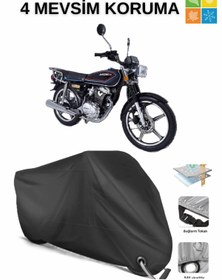 Resim AutoEN Arora CG 100 DAYANIKLI KİLİT UYUMLU SU GEÇİRMEZ MOTOSİKLET BRANDASI-SİYAH 
