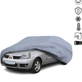 Resim Teksin RENAULT CLİO SYMBOL SEDAN (1999-2002) Araba Brandası Miflonlu Su Geçirmez 4 Mevsim Araba Brandası 