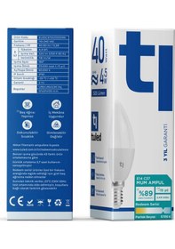 Resim Redeem C37S E14 Mum Ampul, Titreşimsiz, Göz Konforu, 525 Lümen, Parlak Beyaz, 5700 Kelvin 