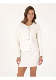 Resim Pierre Cardin Kadın Ekru Ceket 50319417-vr019 Ekru 