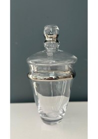 Resim Decorium Cam Ayaklı Kavanoz Dalıa Platin M06466-ab 