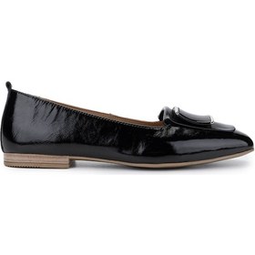 Resim Tamer Tanca Kadın Hakiki Deri Siyah Rugan Loafer Ayakkabı 1063 116-104 Bn Ayk Y25 Sıyah Krsk Rgn Siyah 