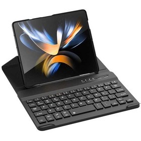 Resim Samsung Galaxy Uyumlu Z Fold 3 Kılıf Standlı Bluetooth Klavyeli Zore Kıpta Keyboard Set Kılıf 