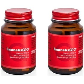 Resim İmuneks Farma Q10® Beta Glukan (1,3/1,6) ve Koenzim Q10 İçeren Takviye Edici Gıda x 2 Adet 