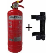 Resim Kkdavm 1kg Mapeks Kuru Kimyevi Tozlu Tse Belgeli Yangın Tüpü ve Plastik Aparatı 2li Set 