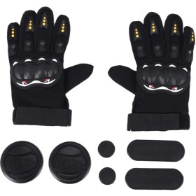 Resim Stellar3 Losenka Kaykay Eldiven Standart Longboard Sürüklenme Fren Dönüm Eldiven Açık Spor Koruma Paten Siyah (Yurt Dışından) 