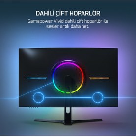 Resim Gamepower Vivid V60 27" Curved 240hz 0.5ms Va Gaming Monitör 