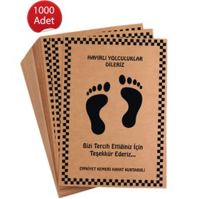 Resim Tanpet Kraft Araç Araba Oto Paspas Kağıdı Baskılı 1000 Adet 35x50 Cm 