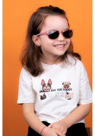 Resim Yeni-unisex 5-9 Yaş Polarize Pembe Çocuk Güneş Gözlüğü Pembe 