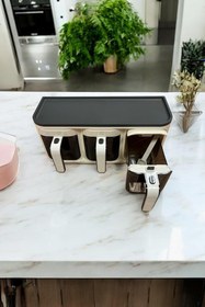 Resim Evle Stantlı Fayansa Yapışabilen 3'Lü Baharatlık Seti, 
