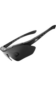 Resim Schulzz Rockbros Polarize %100 Uv Korumalı Siyah 5 Lensli Bisiklet Spor Dağ Kayak Gözlüğü 