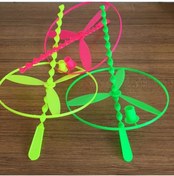 Resim Foto Yiğit Nostalji Oyuncak Uçan Daire (12 Adet)-ufo Pervane-fırıldak Oyuncak-rengarenk Spor Oyuncak-ce Belgeli 