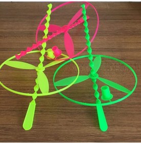 Resim Foto Yiğit Nostalji Oyuncak Uçan Daire (12 Adet)-ufo Pervane-fırıldak Oyuncak-rengarenk Spor Oyuncak-ce Belgeli 