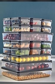 Resim Entude 14 Parça Sızdırmaz Kapak Kahvaltılık ve Buzluk Saklama Kabı Seti 