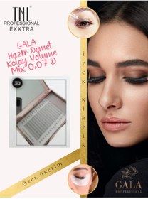 Resim GALA Professional Tnl Exxtra Hazır Demet Hazır Volume Ipek Kirpik 3d 0.07 Kalınlık, D Kıvrım Mix Kutu Gala Smart 
