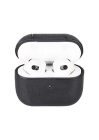 Resim Apple Uyumlu AirPods 3.nesil Deri Kılıf Juni Aa1 Siyah Siyah 