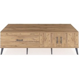 Resim Kronos Tv Ünitesi Tek Raflı Tek Çekmeceli 2 Kapaklı 176x59x51 Çam-çam/çam Atlas Çam/atlas Çam 