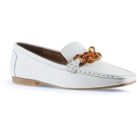 Resim BUENO Shoes Beyaz Deri Kadın Loafer 01td1702 