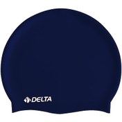 Resim Delta Deluxe Koyu Mavi Silikon Yüzücü Bonesi Çok Renkli 