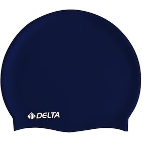 Resim Delta Deluxe Koyu Mavi Silikon Yüzücü Bonesi Çok Renkli 