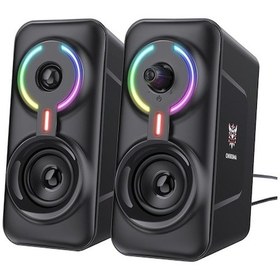 Resim Onıkuma L6 Taşınabilir Rgb Subwooferlu Bluetooth Ve Kablolu Hoparlör Seti, Oyun Ve Ev Kullanımı İçin - Çok Renkli 