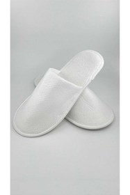 Resim sahanetekstil Tek kullanımlık otel terliği -çift kat petek havlu kaydırmaz taban (20 çift) 