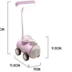Resim Coverzone Sevimli Araba Tasarımlı Şarjlı Masa Ve Gece Lambası Dekoratif Hediyelik Çocuk Odası Süs 