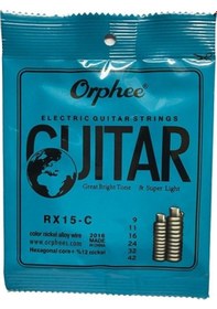 Resim Orphee Rx15-c Elektro Gitar Teli Renkli Top Uçlar 