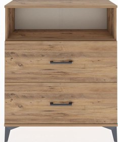 Resim Arges Şifonyer Tek Raflı 2 Çekmeceli 88x30x106 Çam-çam Çam 