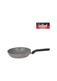 Resim Brillant Lüks Granit 26 Cm Tava Yanmaz Yapışmaz Tava Gri 