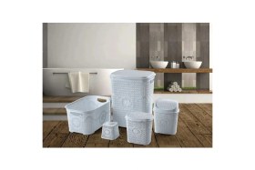 Resim Store Mania Ieg™ Çeyiz Seti Rattan 5 Parça Örgülü Çeyiz Seti 