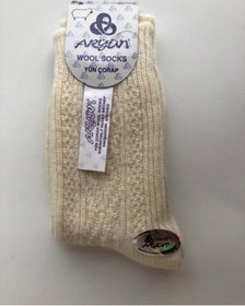 Resim Bayan Erkek Yün Çorap Aryün Süper Yün Çorap Örgü Kışlık Çorap 